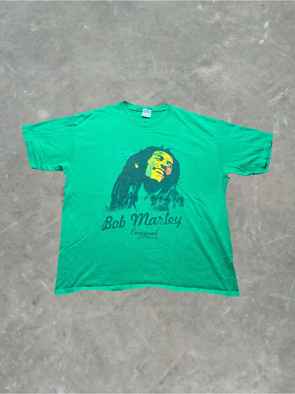 ☀️ Bob Marley Graphic Tee Mens Size XL Green